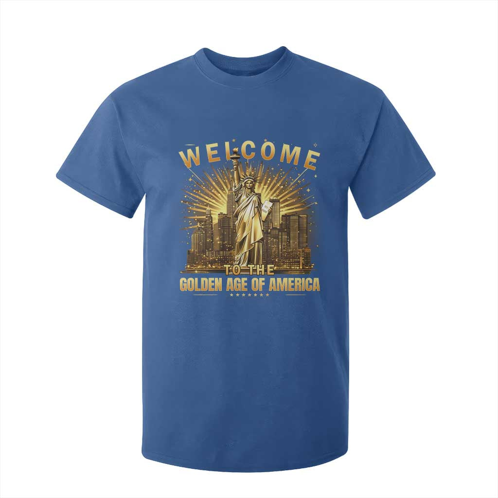 America's Golden Age Statue Of Liberty T Shirt For Kid TS10 Royal Blue Print Your Wear