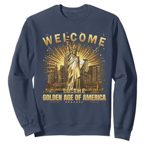 America's Golden Age Statue Of Liberty Sweatshirt TS10 Navy Print Your Wear