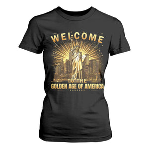 America's Golden Age Statue Of Liberty T Shirt For Women TS10 Black Print Your Wear