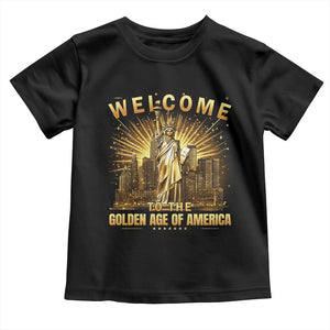 America's Golden Age Statue Of Liberty Toddler T Shirt TS10 Black Print Your Wear