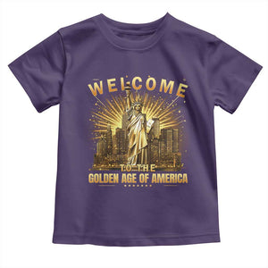 America's Golden Age Statue Of Liberty Toddler T Shirt TS10 Purple Print Your Wear