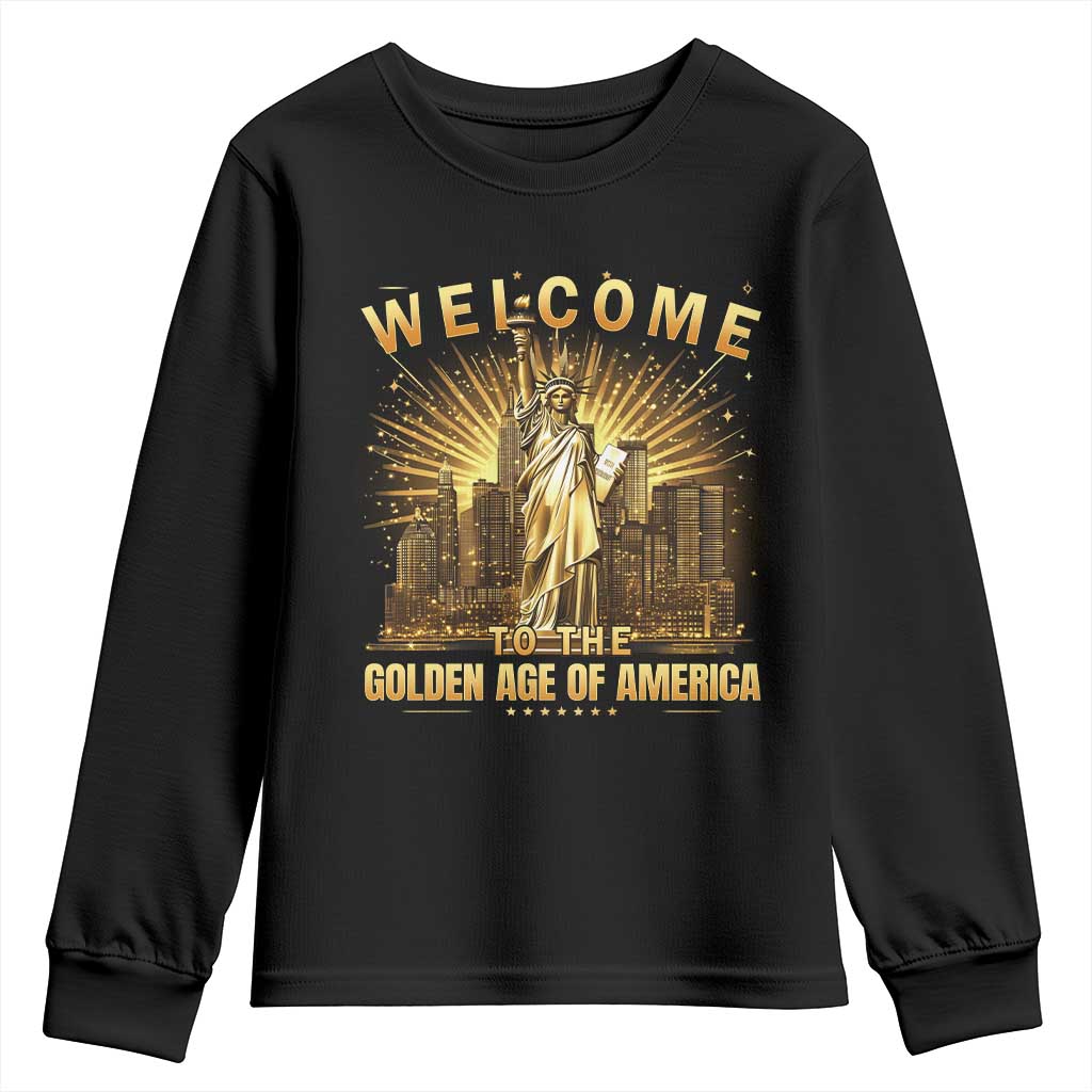 America's Golden Age Statue Of Liberty Youth Sweatshirt TS10 Black Print Your Wear