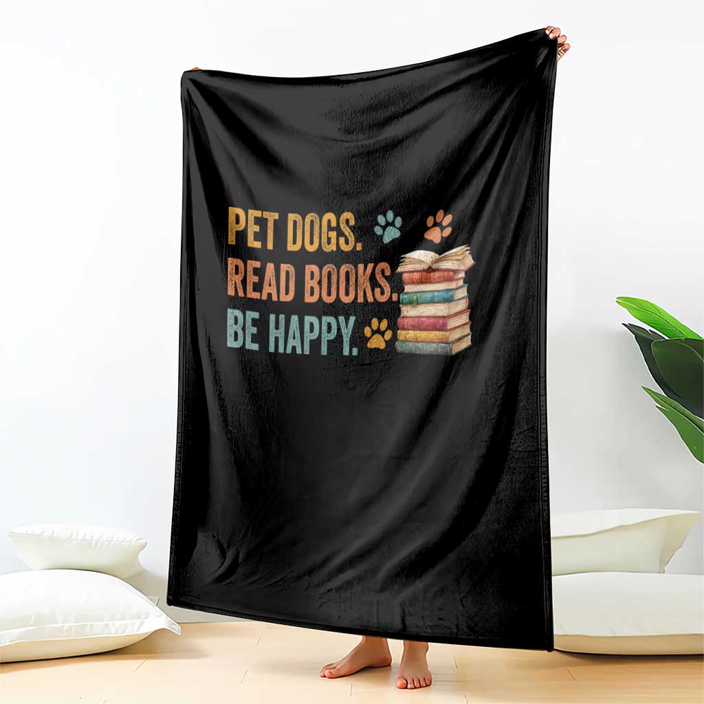 Retro Dog Book Lovers Throw Blanket Bookish Dog Mom Gift TS10 Print Your Wear
