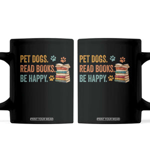Retro Dog Book Lovers Coffee Mug Bookish Dog Mom Gift TS10 Black Print Your Wear