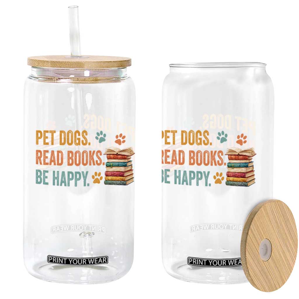 Retro Dog Book Lovers Glass Can Bookish Dog Mom Gift TS10 Print Your Wear