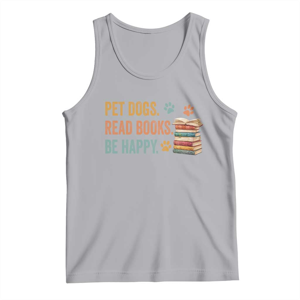 Retro Dog Book Lovers Tank Top Bookish Dog Mom Gift TS10 Athletic Heather Print Your Wear