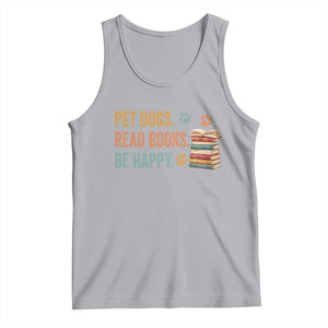 Retro Dog Book Lovers Tank Top Bookish Dog Mom Gift TS10 Athletic Heather Print Your Wear
