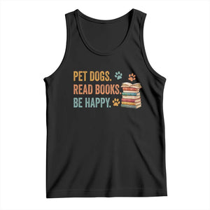 Retro Dog Book Lovers Tank Top Bookish Dog Mom Gift TS10 Black Print Your Wear