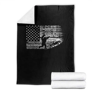 Bigfoot Offroad Car Throw Blanket Retro Sasquatch 4x4 UTV ATV Funny American Flag TS10 Black Print Your Wear