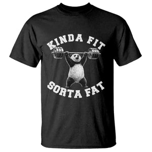 Funny Gym T Shirt Kinda Fit Sorta Fat Panda Weightlifting Workout TS10 Black Print Your Wear