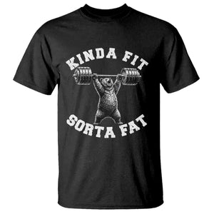 Funny Gym T Shirt Kinda Fit Sorta Fat Bear Weightlifting Workout TS10 Black Print Your Wear