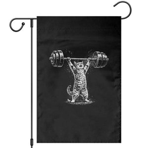 Funny Cat Gym Garden Flag Weightlifting Workout TS10 Black Print Your Wear