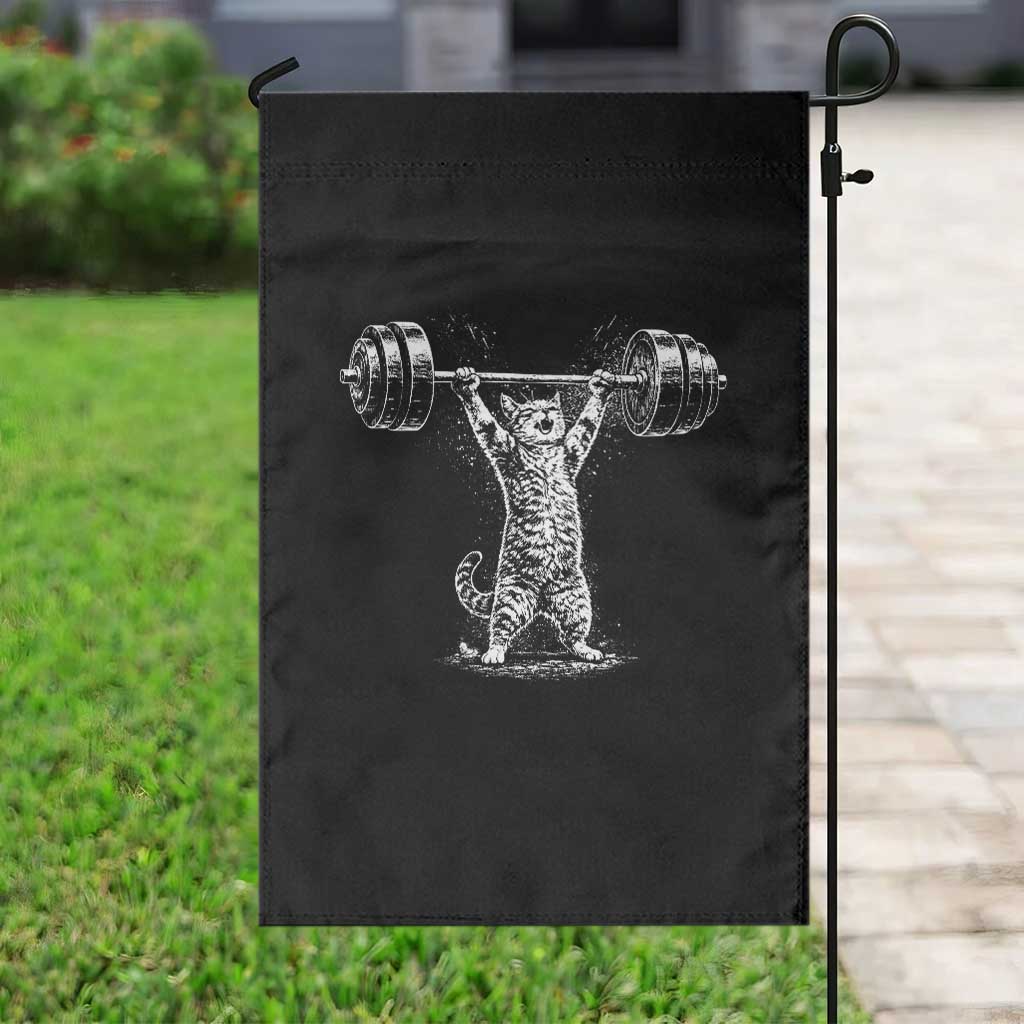 Funny Cat Gym Garden Flag Weightlifting Workout TS10 Print Your Wear