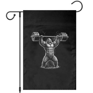 Funny Gym Bigfoot Garden Flag Weightlifting Workout TS10 Black Print Your Wear