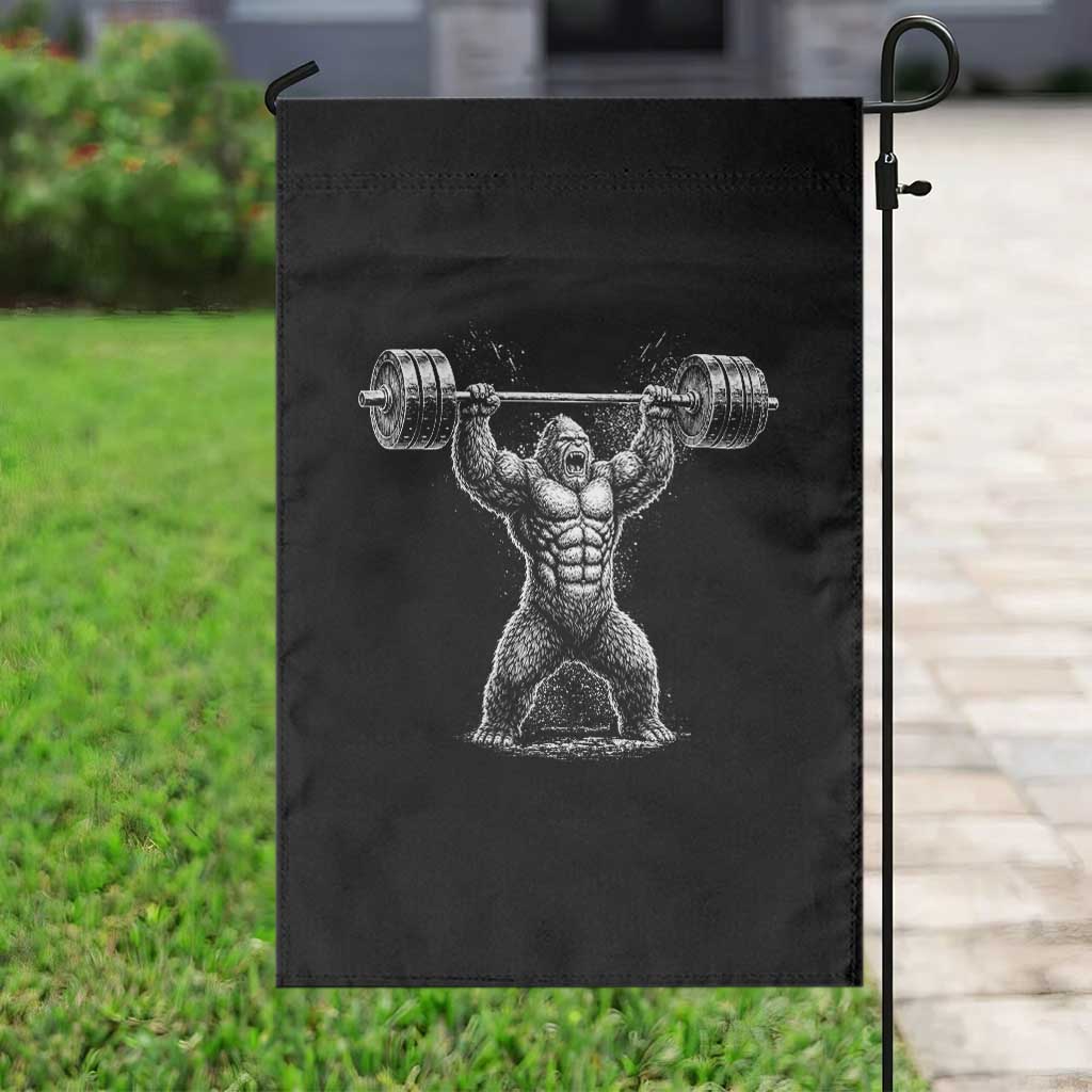 Funny Gym Bigfoot Garden Flag Weightlifting Workout TS10 Print Your Wear