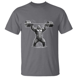 Funny Gym Bigfoot T Shirt Weightlifting Workout TS10 Charcoal Print Your Wear