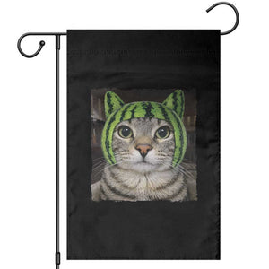 Watermelon Cat Silly Cat Meme Garden Flag TS10 Black Print Your Wear