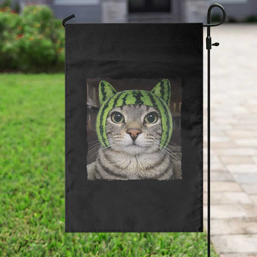 Watermelon Cat Silly Cat Meme Garden Flag TS10 Print Your Wear