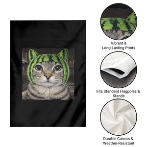 Watermelon Cat Silly Cat Meme Garden Flag TS10 Print Your Wear