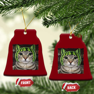 Watermelon Cat Silly Cat Meme Ceramic Ornament TS10 Print Your Wear