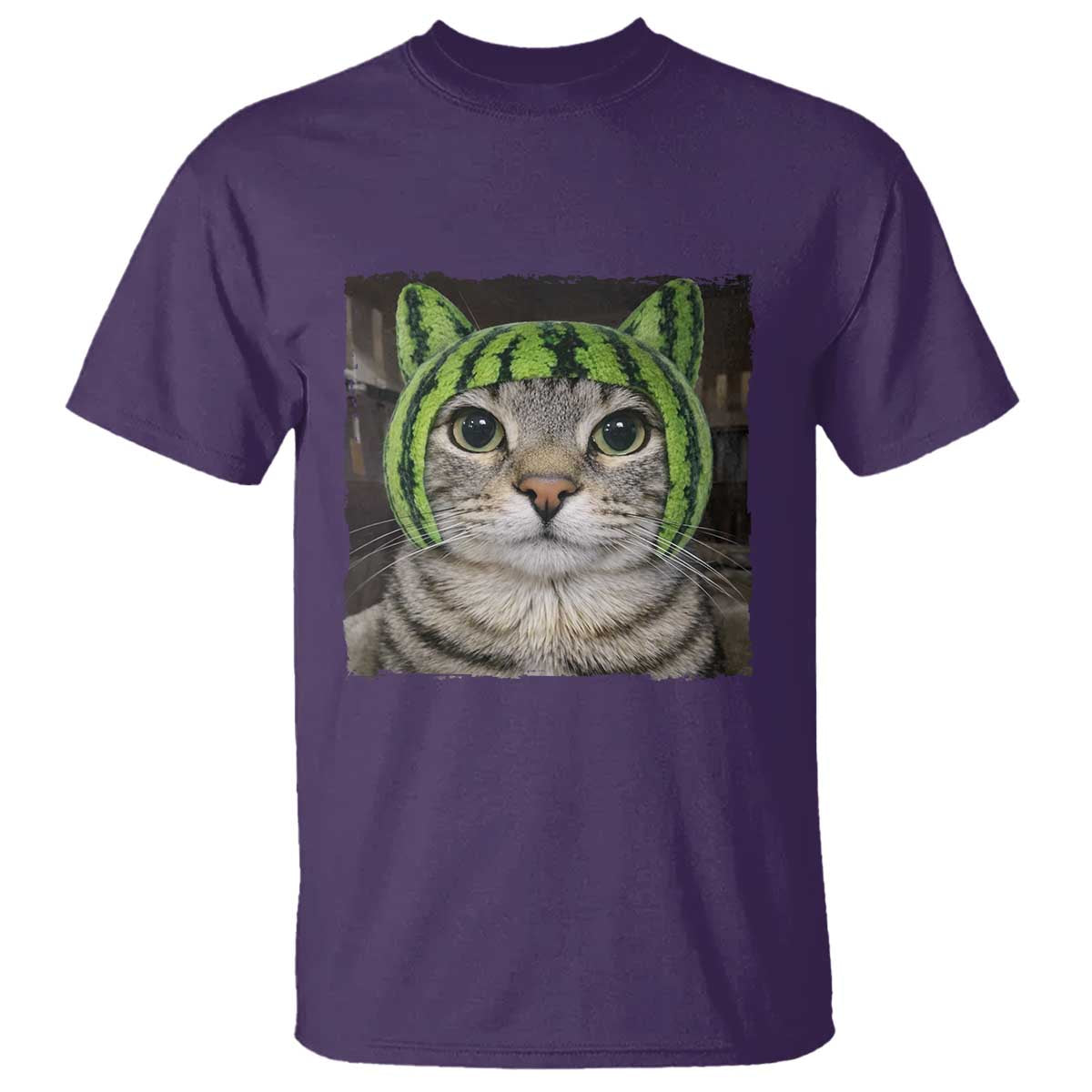 Watermelon Cat Silly Cat Meme T Shirt TS10 Purple Print Your Wear