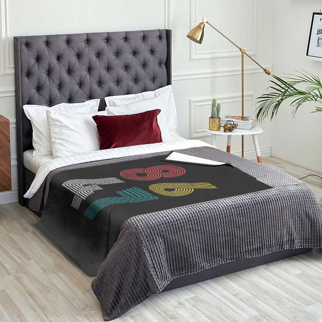 Retro 8647 Throw Blanket Classic Retro Vintage 80s Subtle FDT TS10 Print Your Wear