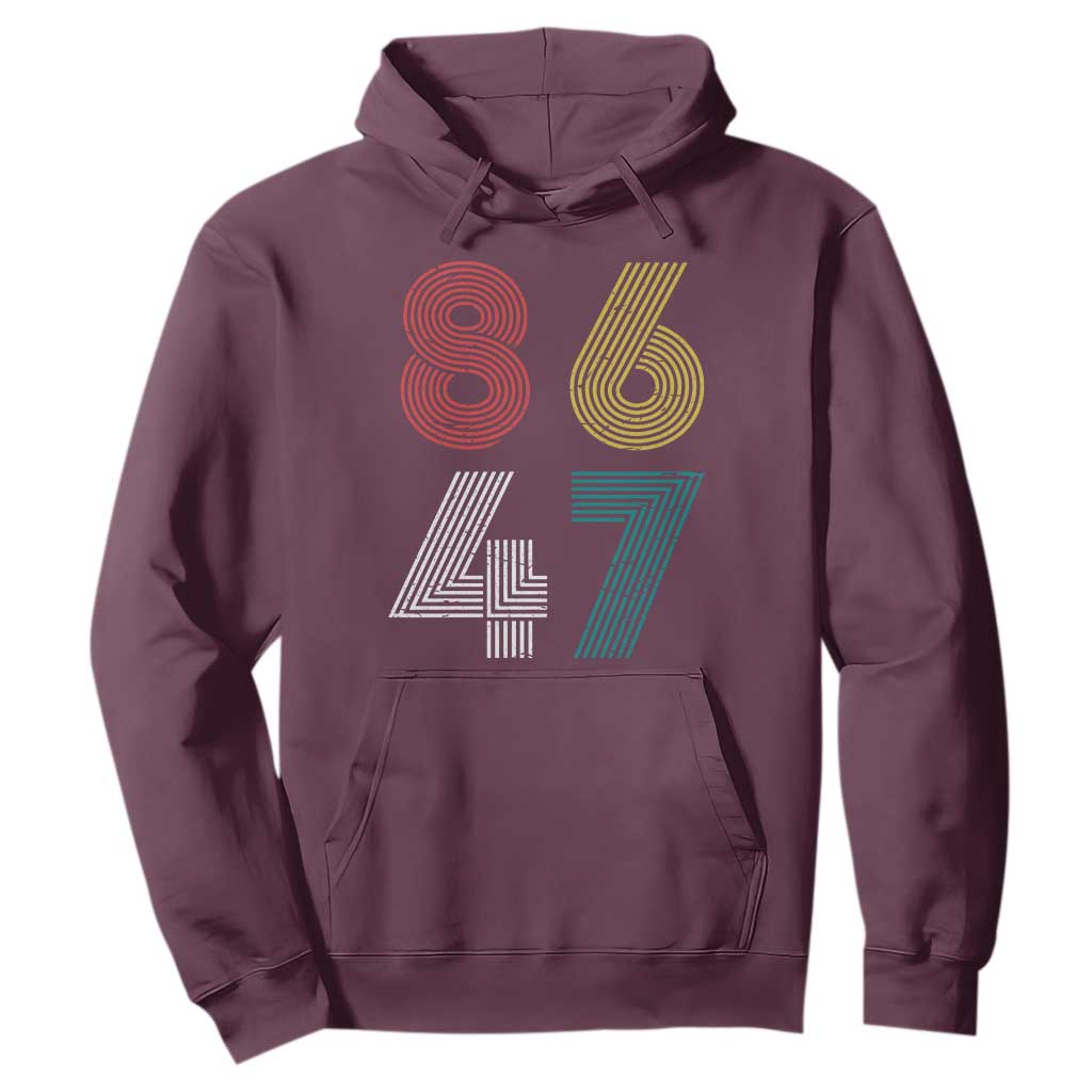 Retro 8647 Hoodie Classic Retro Vintage 80s Subtle FDT TS10 Maroon Print Your Wear