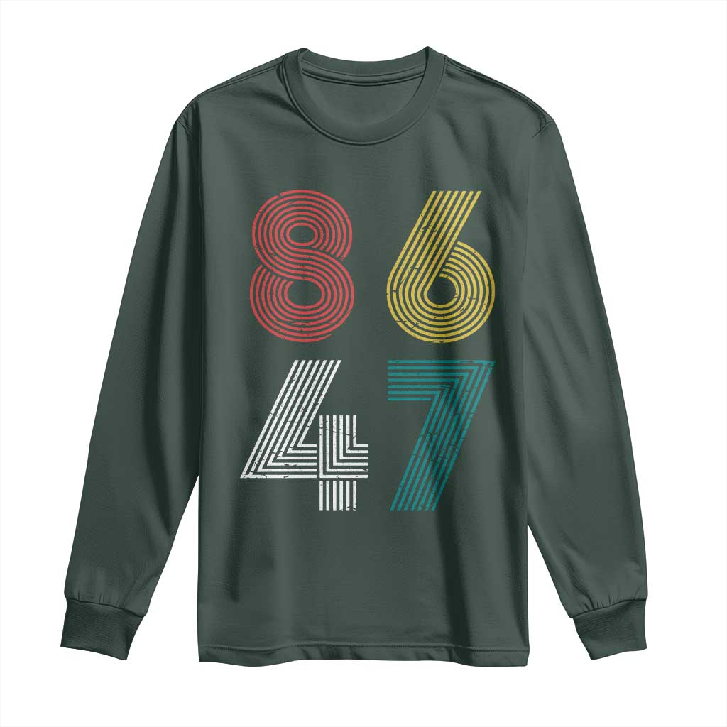 Retro 8647 Long Sleeve Shirt Classic Retro Vintage 80s Subtle FDT TS10 Dark Forest Green Print Your Wear