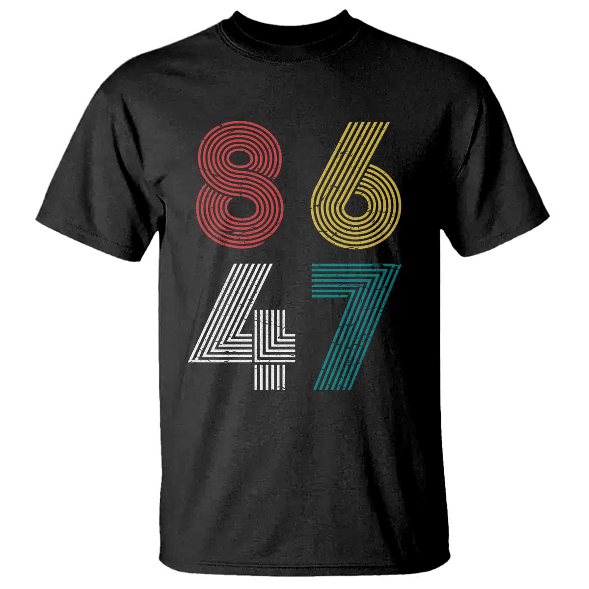 Retro 8647 T Shirt - Classic Vintage 80s Subtle FDT Political Humor Tee TS10 Black Print Your Wear