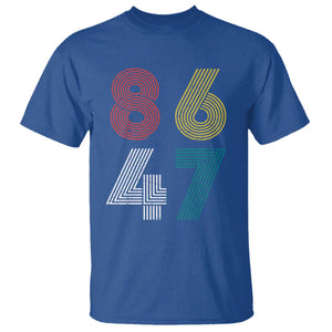 Retro 8647 T Shirt - Classic Vintage 80s Subtle FDT Political Humor Tee TS10 Royal Blue Print Your Wear