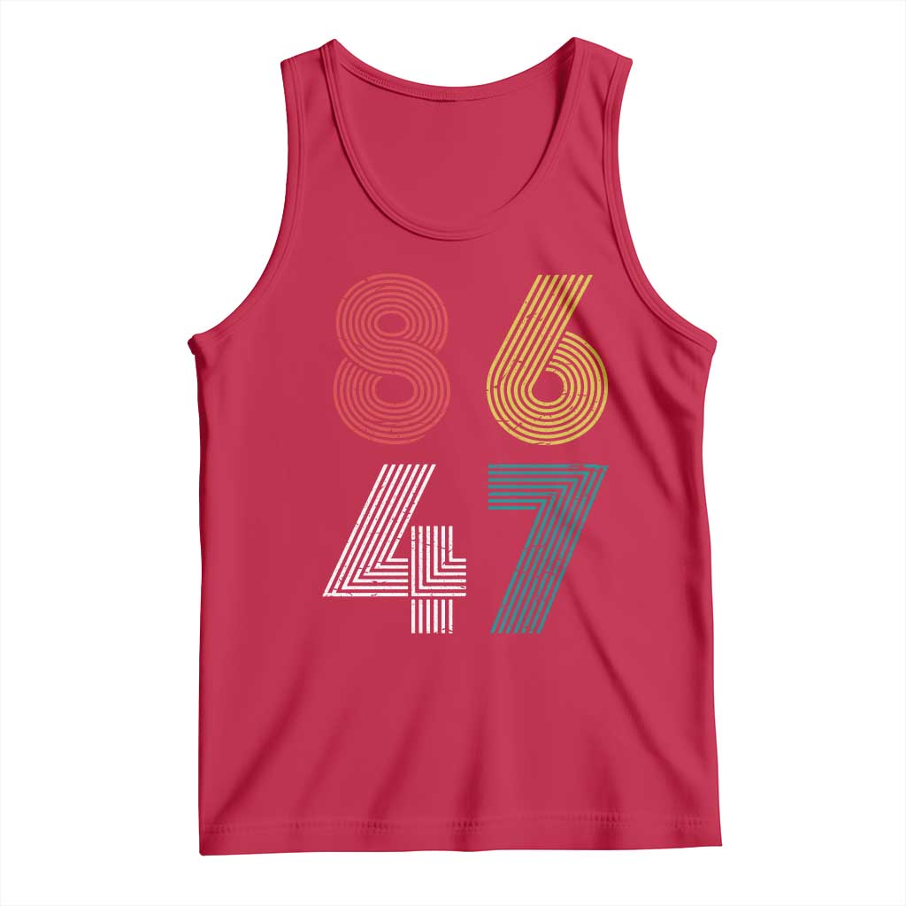 Retro 8647 Tank Top Classic Retro Vintage 80s Subtle FDT TS10 Red Print Your Wear