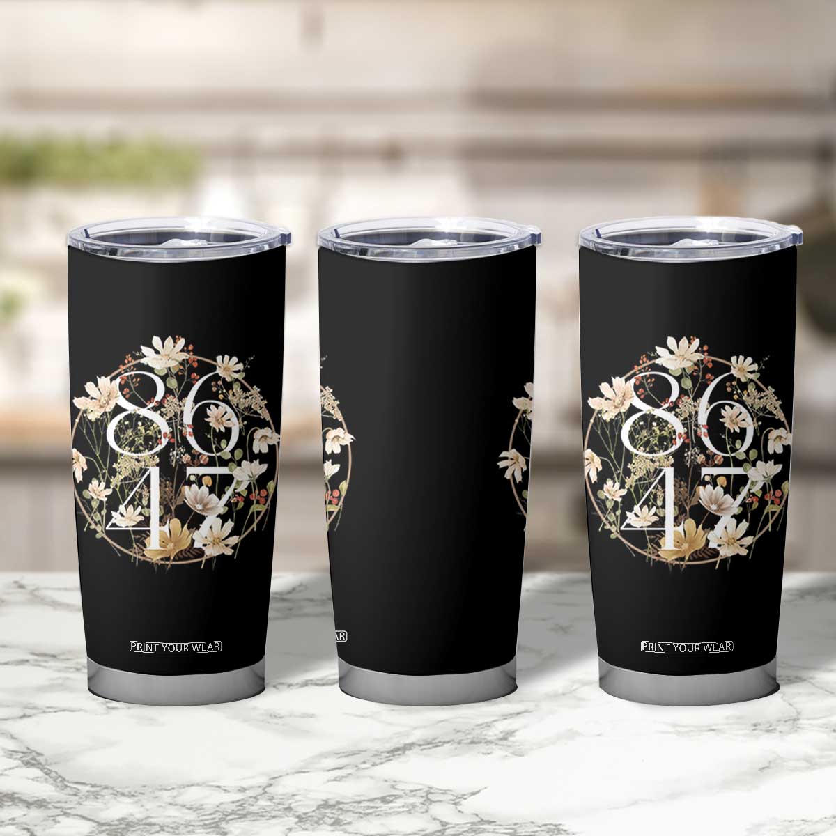 Retro 8647 Tumbler Cup Subtle FDT Wild Flower Aesthetic TS10 Print Your Wear