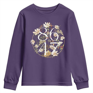Retro 8647 Youth Sweatshirt Subtle FDT Wild Flower Aesthetic TS10 Purple Print Your Wear