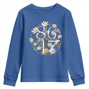 Retro 8647 Youth Sweatshirt Subtle FDT Wild Flower Aesthetic TS10 Royal Blue Print Your Wear