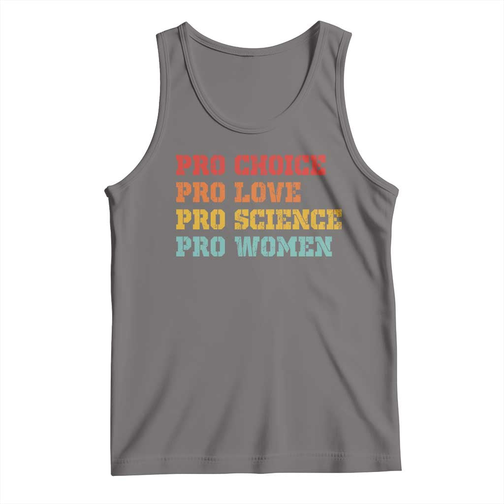 Pro Choice Pro Love Pro Science Pro Women Tank Top Retro Equal Rights TS10 Deep Heather Print Your Wear