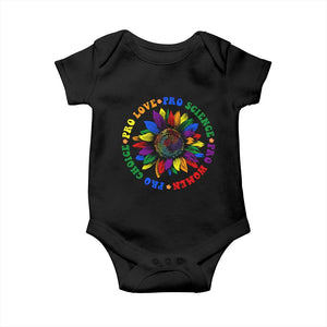 Pro Choice Women Rights Baby Onesie Equal Rights Multicolored Flowers TS10 Black Print Your Wear