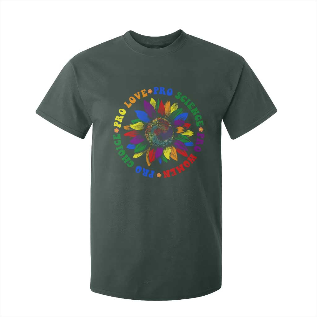 Pro Choice Women Rights T Shirt For Kid Equal Rights Multicolored Flowers TS10 Dark Forest Green Print Your Wear