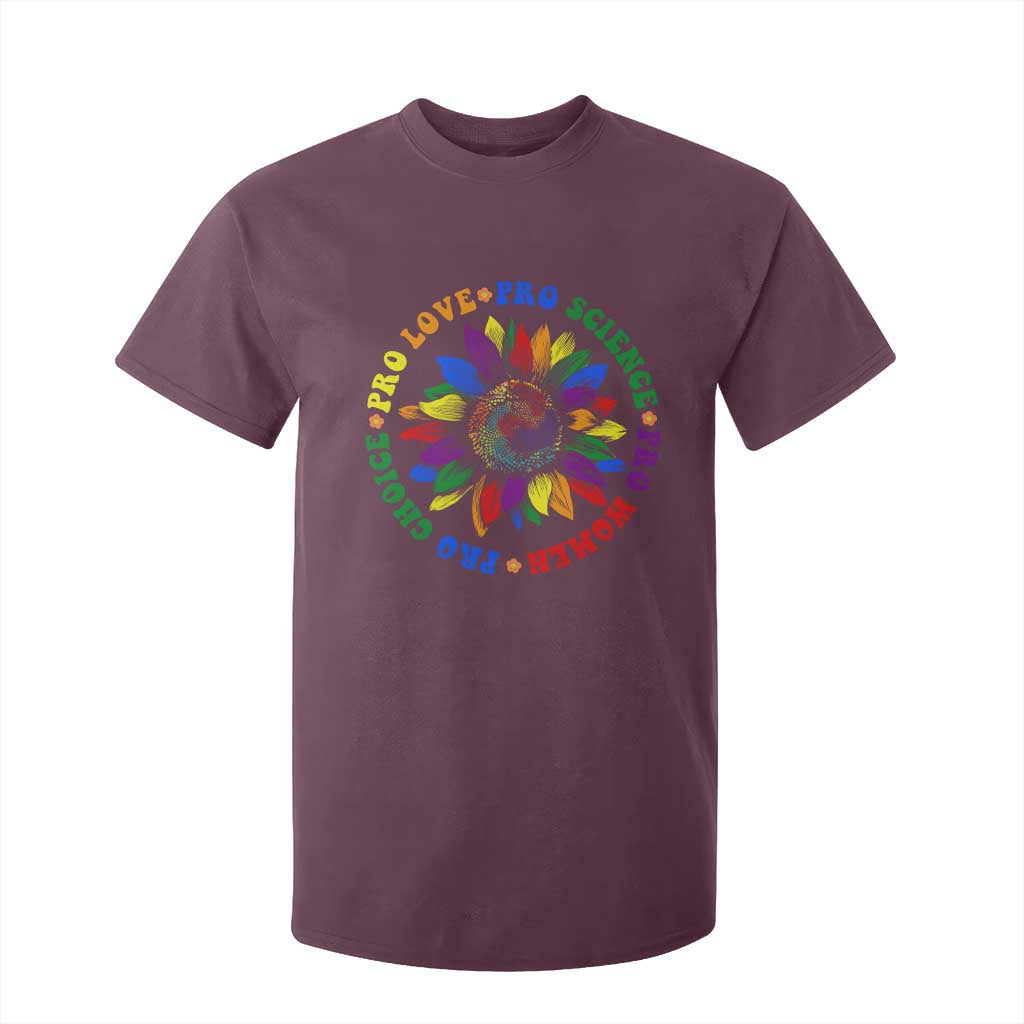 Pro Choice Women Rights T Shirt For Kid Equal Rights Multicolored Flowers TS10 Maroon Print Your Wear