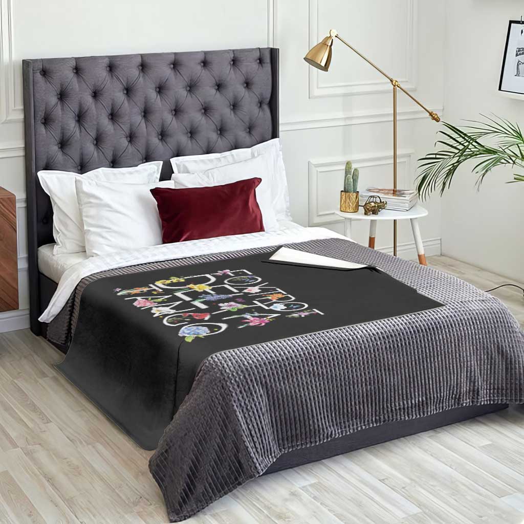 Subtle FDT Floral Throw Blanket Foxtrot Delta Tango Flower Resist TS10 Print Your Wear