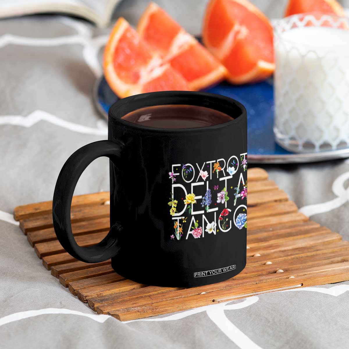 Subtle FDT Floral Coffee Mug Foxtrot Delta Tango Flower Resist TS10 Print Your Wear