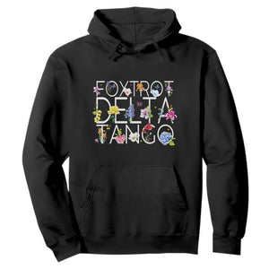 Subtle FDT Floral Hoodie Foxtrot Delta Tango Flower Resist TS10 Black Print Your Wear