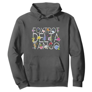 Subtle FDT Floral Hoodie Foxtrot Delta Tango Flower Resist TS10 Dark Heather Print Your Wear