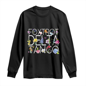 Subtle FDT Floral Long Sleeve Shirt Foxtrot Delta Tango Flower Resist TS10 Black Print Your Wear