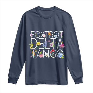 Subtle FDT Floral Long Sleeve Shirt Foxtrot Delta Tango Flower Resist TS10 Navy Print Your Wear