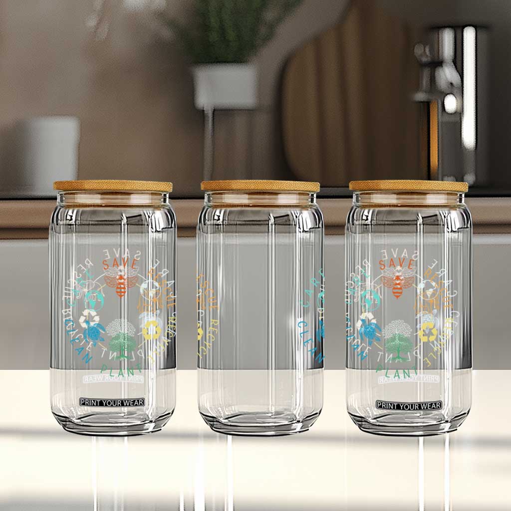 Earth Day Environment Glass Can Save Bees Rescue Animals Recycle Plastic TS10 Print Your Wear