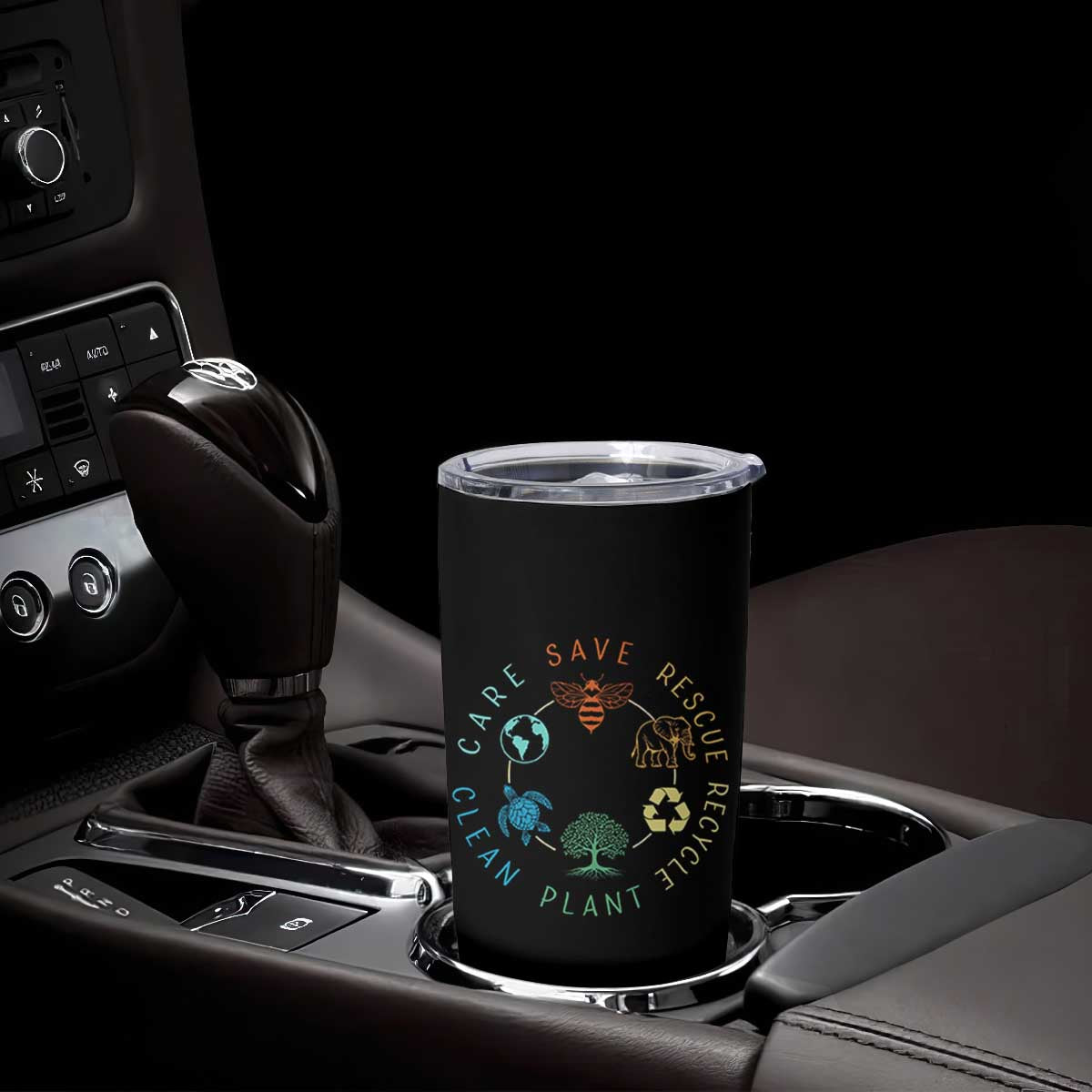 Earth Day Environment Tumbler Cup Save Bees Rescue Animals Recycle Plastic TS10 Print Your Wear