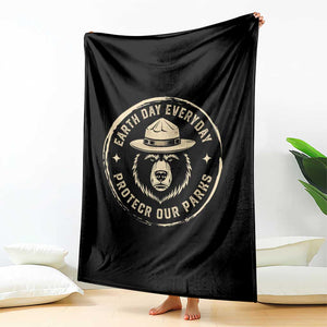 Earth Day Protect Our Parks Throw Blanket Vintage Retro Bear TS10 Print Your Wear