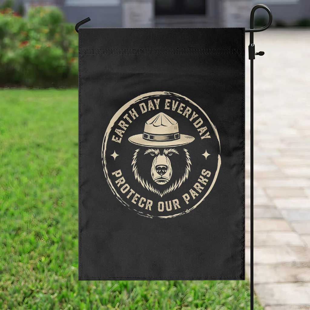 Earth Day Protect Our Parks Garden Flag Vintage Retro Bear TS10 Print Your Wear