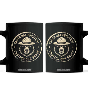 Earth Day Protect Our Parks Coffee Mug Vintage Retro Bear TS10 Black Print Your Wear