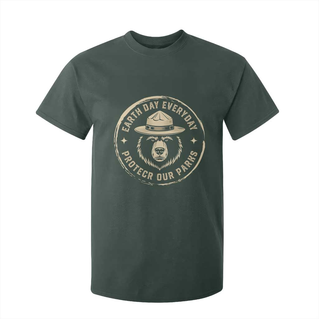 Earth Day Protect Our Parks T Shirt For Kid Vintage Retro Bear TS10 Dark Forest Green Print Your Wear